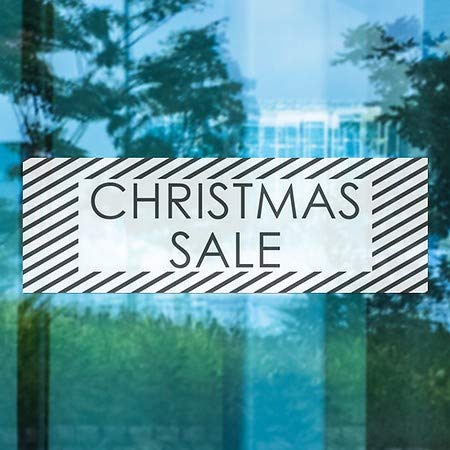 Cgsignlab | מכירת חג מולד -חלון לבן נצמד חלון | 36 x12